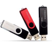 KYAOAYO-Lot De 3 Clé Usb 16 Go Clef Usb 2.0 Flash Drive Stockage Rotation Disque Mémoire Stick (Noir Gris Rouge