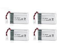 Kyaoayo-Lot De 4 Batteries Lipo Rechargeables 850mah 3.7v Pour Drones Syma X5sc X5sw Adaptées Pour Quadricoptères Rc, Longue Durée Argent 48x25x14 Mm - 20 Gr-Yunique Green-Clean-Power