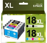 KYAOAYO-Lot De 5 Cartouches D'Encre 18Xl Compatibles Avec 18Xl 18 Et Xp 322 Pour Xp-305 Xp-215 Xp-225 Xp-412 Xp-422 Xp-325 Xp-312 Xp-315 Xp-205 Xp-415 Xp-425