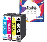 KYAOAYO-Lot De 5 Cartouches D'Encre Compatibles Avec 603 603Xl Workforce Wf-2810Dwf 2830Dwf 2835Dwf 2850Dwf Xp-3100 Xp-4100 Xp-2100 Xp-2105 Xp-3105 Xp-4105 Noir/Cyan/Magenta/Jaune