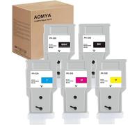 KYAOAYO-Lot De 5 Cartouches D'Encre Compatibles Pfi-320, Remplacement Pour Imprimante Canon Pfi320 Pour Imprimante Canon Imageprograf Ipf Tm-200 Ipf Tm-205 Ipf Tm-300 Ipf Tm-305 (Noir Mat, Noir, Cyan