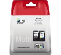 KYAOAYO-Lot De 560 561 Cartouches D'Encre Pour Canon Pixma Ts5350 Ts7450 1 Noir, 1 Tricolore