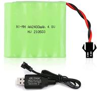 Kyaoayo-Lot De Piles Rechargeables Ni-Mh Aa 4,8 V 2400 Mah Sm 2p Avec Câble De Charge Usb Pour Voiture Télécommandée Et Pelleteuse-Yangers