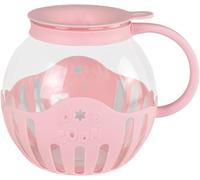 Kyaoayo-Machine ¿¿ Pop-Corn En Verre Pour Micro-Ondes 2,2 L Avec Grille En Silicone, Passe Au Lave-Vaisselle, Couleur Rose