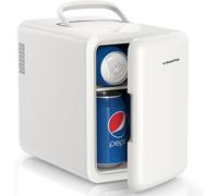 KYAOAYO-Mini Réfrigérateur, 6 Litres Mini-Réfrigérateurs Pour Cosmétiques, Boissons, Refroidissement Et Réchauffement, Petit Réfrigérateur Pour Chambre, Bureau, Résidence, Voiture, Blanc