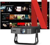 KYAOAYO-Mini Retroprojecteur 4K, Netflix Certifié & Corps Ultrafin Projecteur Video Auto Focus/Keystone & Full Hd 1080P,Videoprojecteur Portable/Courte Focale/Wifi Bluetooth/Android/Plafond/Airplay