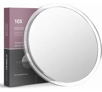 Kyaoayo-Miroir À Ventouse Grossissant 10x . Grand Miroir De Maquillage De 23cm Avec Grossissement Et 3 Ventouses Puissantes. Grand Miroir Grossissant, Miroir De Douche Pour Le Ra , Miroir Cosmétique
