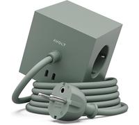 KYAOAYO-Multipr Cube Usb C - Les Premières Multipr s Design Au Monde - 3 Pr s Électriques Et 2 Ports Usb - Pied Magnétique Adhérant Presque Partout (Vert, 1.8M)