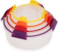 Kyaoayo-Nest Lock Set De Boîtes Alimentaires Ronds 4 Pièces, Empilable, Couvercles Hermétiques, Sans Bpa, Multi-Taille