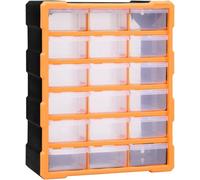 Kyaoayo-Organisateur Multi-Tiroirs Avec 18 Tiroirs Centraux Armoire De Rangement Unité D'organisation Boîte À Outils Atelier 38x16x47 Cm