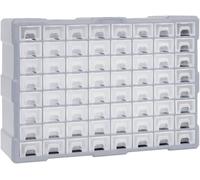Kyaoayo-Organisateur Multi-Tiroirs Avec 64 Tiroirs Boîte À Coudre Armoire De Rangement Boîte À Outils Unité D'organisation 52x16x37,5 Cm
