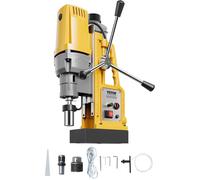 KYAOAYO-Perceuse Magnétique 1400 W, Perceuse À Colonne Force 13000 N, Vitesse Variable 0-750 Tr/Min, Diamètre D'Alé imal 50 Mm, Pour Amélioration De LHabitat Construction Chantier, Jaune