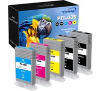KYAOAYO-Pfi-030 Pfi030 Pfi 030 Cartouches D'Encre Pour Encre Canon 030Bk Pfi-030C Pfi-030M Pfi-030Y Pigment Remplacement Compatible Pour Canon Imageprograf Ta-20 Imageprograf Ta-30 (5 Pack)