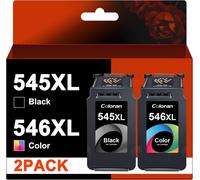 KYAOAYO-Pg-545Xl Cl-546Xl Cartouches D'Encre Noire Et Tricolore De Remplacement Pour Canon 545Xl 546Xl Pour Pixma Mg3050 Mg2550S Mg2950 Mg2500 Mg2450 Ts3150 Ts3151 Tr4550 Mg2500 Mx495 (2-2-2-Paquet