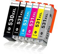 KYAOAYO-Pgi-530 Cli-531 Cartouches D'Encre Compatibles Pour Canon Pgi-530Xl Cli-531Xl 530Xxl 531Xxl Pour Ts8750 Ts8751 Ts-8750 Ts-8751(Pgbk, Noir, Cyan, Magenta, Jaune, Gris)