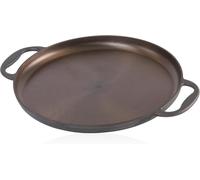 KYAOAYO-Poêle À Paella Polie De 35 Cm - Poêle En Fonte Avec Deux Poignées - Poêle À Paella - Poêle À Paella En Fonte - Pour Barbecue À Gaz, Poêle À Paella - Passe Au Four, Pan06G