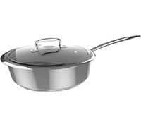 Kyaoayo-Polka Classy 16 Pot En Acier, Diamètre 16 Cm, Capacité 1,3 L, Acier Inoxydable 18/10, Revêtement Antiadhésif, Manche Riveté, Couvercle En Verre, Convient Pour Tous Les Types De Cuisines