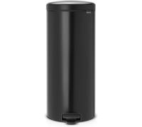 KYAOAYO-Poubelle 30L Newicon - Poubelle À Pédale Avec Seau En Plastique - Grande Poubelle Base Antidérapante - Poubelle De Cuisine Hygiénique Et Anti Odeurs - Poubelle Noir Mat