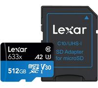 KYAOAYO-Professional 633X Carte Micro Sd 512 Go, Carte Microsdxc Uhs-I, Jusqu'À 100 Mo/S En Lecture, Carte Tf Pour Smartphones, Tablettes Et Caméras D'Action (Lsdmi512Bbeu633A