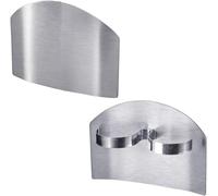 Kyaoayo-Protection Des Doigts ¿ Outil De Cuisine Pour Couper Les Fruits Et Légumes En Toute Sécurité, Protège-Doigts De Haute Qualité ¿ Acier Inoxydable, 2 Pièces, Argenté