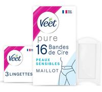 Kyaoayo-Pure - 16 Bandes De Cire Froide Maillot - Peaux Sensibles - Recommandés Par Les Dermatologues - Epilation Longue Durée