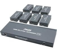 KYAOAYO-Pw-Ht226P7 Hdmi Extender Splitter 7 Port Transférez 165Ft(50M) Via Un Câble Cat6 Soutien 1080P@60Hz Edid Apprentis