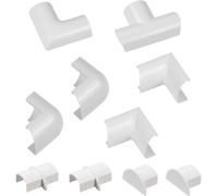 KYAOAYO-Raccords À Clipser Pour Goulotte Moulure Mini Joindre Plusieurs Goulottes De 30X15Mm Multipack De 10 Pièces Raccords De Goulotte Électrique Blanc