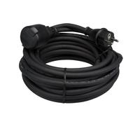 Kyaoayo-Rallonge, H05rr-F 3g2.5, 10 M, 16 A/230 V, 3680 W, Type E/F, Ip44, Caoutchouc, Noir