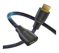 KYAOAYO-Rallonge Premium High Speed hdmi 4K, Pr Hdmi A Vers Pr Hdmi A, Contacts Plaqués Or, Double Blindage, Gaine Textile, 1,50M