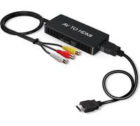 KYAOAYO-Rca Vers Hdmi, Adaptateur Av Vers Hdmi 1080P, Adaptateur Composite Pour Pc/Tv/Wii/Ps1-3, Pr En Charge Pal/Ntsc & Lecteurs Dvd/Vhs/Vcr/Blu-Ray - Compatible Windows/Mac