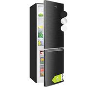 Kyaoayo-Réfrigérateur Et Congélateur 173l Kg7359-Noir, 121l Réfrigérateur, 52l Congélateur 4 Étoiles, Contrôle Température, Éclairage Led, Design Réversible, Idéal Pour Cuisine Moderne