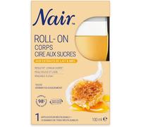 Kyaoayo-Roll-On Cire Au Sucre, Aux Extraits De Lait & Miel, Spéciale Peaux Sèches & Sensibles, Avec 10 Bandes Réutilisables Rinçables À L'eau, Roll-On De 100ml