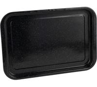 Kyaoayo-Romano Vitreous Enamel Plaque De Cuisson 36 Cm, Plaque À Rôtir Et Pâtisserie Rectangulaire, Passe Au Four Jusqu'à 230°C, Plat En Acier Avec Revêtement Émaillé, Noir, Cw11471