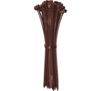 KYAOAYO-Serre-Câbles Électriques Brun 150 X 2,5 Mm Petit 100 Pièces, Colliers De Serrage Professionnelles, Solide, Court, Résistante À La Température, Pour Le Jardin, Le Garage, La Maison