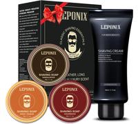 Kyaoayo-Set De Savon Ra Homme, Inclus 3 Savon Raser & Creme Apres Ra En Bois De Santal Pour Homme, Mousse A Raser Riche Pour Hommes Wet Scratch, Savon De Ra Bois De Santal/Cèdre/Orange Douce