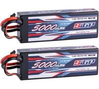 KYAOAYO-Sigp 2S 7.4V Lipo Battery 5000Mah 130C Hard Case With Deans T Plug For Rc Car Truck Boat Vehicles Tank Buggy Racing Hobby 2 Packs