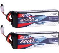 KYAOAYO-Sigp 3S 11.1V Lipo Battery 6000Mah 100C Soft Case With Deans T Plug For Rc Car Truck Boat Vehicles Tank Buggy Racing Hobby 2 Packs
