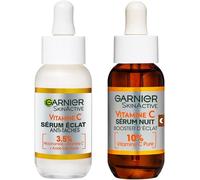 Kyaoayo-Skin Active - Coffret Sérum Jour Anti-Taches Brunes + Sérum Nuit Booster Déclat - Soins Vi Enrichis En Vitamine C - Vegan & Cru Y Free - Tous Types De Peaux - 2 X 30 Ml