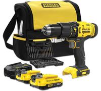 KYAOAYO-Stanley - Perceuse Visseuse Sans Fil À Percussion Fat V20 18V Avec 50 Accessoires Et Sac + 2 Batteries 2Ah - Sfmcd711Dsa-Qw