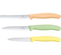 Kyaoayo-Swiss Classic Set De Couteaux Doffice, Couteaux À Tomates Et De Table, 3 Pièces, Inoxydable, Passe Au Lave-Vaisselle, Coloré