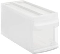 Kyaoayo-Systemix Boîte À Tiroirs 1 Tiroir, Plastique (Pp) Sans Bpa, Transparent, S (39.5 X 17.0 X 20.3 Cm)
