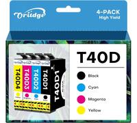 KYAOAYO-T40D Cartouches D'Encre Remanufacturé Compatible Pour T40D1 T40D2 T40D3 T40D4 Pour Surecolor Sc- 0 Sc-T3100 Sc-T3100M Mfp Sc-T3100N Sc-T5100 Sc-T5100M Sc-T5100N(Noir, Cyna, Magenta, Jaune)