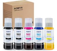 KYAOAYO-T502 502 Bouteilles De Recharge D'Encre De Rechange Pour Ecotank Et2760 Et2750 Et-3760 Et-2850Et-4760 Et-15000 Et-3710 Et-3850 Et-3750 Et-4850 Et4750 Et370 0 St-40 Imprimante 00 (2Bk, C, M, Y