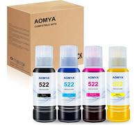KYAOAYO-T522 522 Bouteilles De Recharge D'Encre De Rechange Pour Ecotank Et-2760 Et-4760 Et-2750 Et-2720 Et-3760 Et-2850 Et-15000 Et-2800 Et-4700 St-4000 Et-3850 Et-3850 T-3710 Et-3750 Et-2803 St-200
