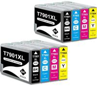 KYAOAYO-T79Xl 79Xl Cartouche D'Encre Pour Wf-4630Dwf Wf-4640Dtwf Wf-5110Dw Wf-5190Dw Wf-5620Dwf Wf-5690Dwf Wf-5190Dw Wf-5690Dwf (2Noir, 2Cyan, 2Magenta, 2Jaune)
