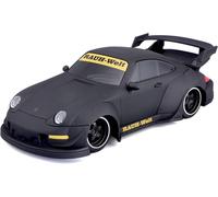 KYAOAYO-Tech R/C Porsche 993 Rwb Voiture Télécommandée À L'Échelle 1:24, 2,4 Ghz, Avec Poignée Pistolet, À Partir De 5 Ans, Noir Mat (581533)