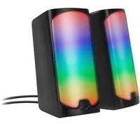 KYAOAYO-Tonos Rgb Gaming Pc Speaker Bluetooth - Haut Parleurs Pc Gamer Rgb Pour Le Jeu, Connexion Jack 3,5Mm Ou Bluetooth, 12W, Enceintes Actives Pour Pc Avec Différents Modes D'Affichage, Noir