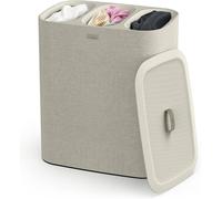 Kyaoayo-Tota- Trio Panier De Séparation Du Linge De 90 Litres Avec Couvercle, 3 Sacs De Lavage Amovibles Avec Poignées - Beige