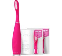 Kyaoayo-Total Oral Care Issa 3 Set - À Dents Électrique Silicone Ultra-Hygiénique + 2 Têtes De Issa Hybrid Wave - Dents Blanches, Gencives, Joues Et Langue Propres - Fuchsia