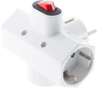 KYAOAYO-Triplite Schuko 16A + Interrupteur - Blanc -